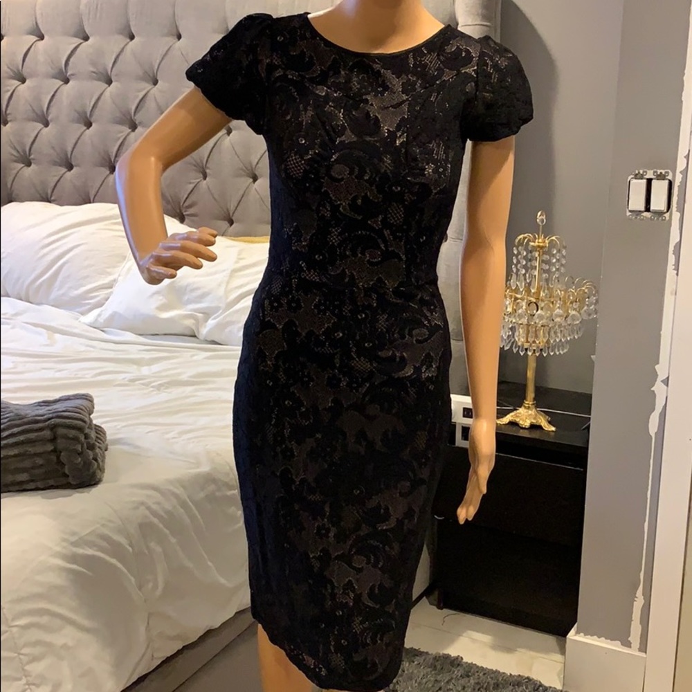Black lace dress